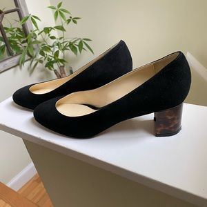 Sarah Flint Suede Block Heel Pumps